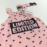 **NEW** 'Limited Edition' Pink & Black Romper & Headband Set - Girls Newborn