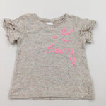 'Bunny' Speckled Cream T-Shirt - Girls 12-18 Months