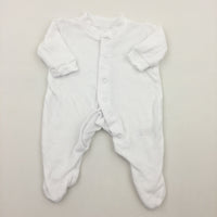 White Cotton Babygrow  - Boys/Girls Tiny Baby