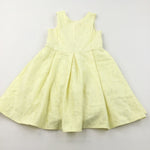 Flowers Embroidered Yellow Party/Summer Dress - Girls 3-4 Years