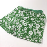 Flowers White & Green Swimming Shorts - Boys 9-12 Months