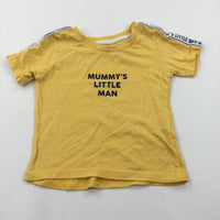'Mummy's Little Man' Yellow T-Shirt - Boys 6-9 Months