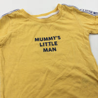 'Mummy's Little Man' Yellow T-Shirt - Boys 6-9 Months