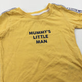'Mummy's Little Man' Yellow T-Shirt - Boys 6-9 Months