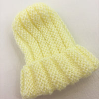Yellow Knitted Hat - Boys/Girls Tiny Baby