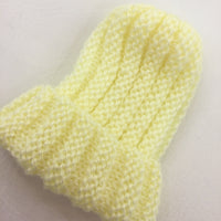 Yellow Knitted Hat - Boys/Girls Tiny Baby