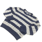 Navy & Grey Striped Knitted Jumper - Boys 4-5 Years