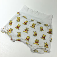 Baby Winnie The Pooh White Jersey Shorts - Boys 6-9 Months