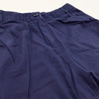Lightweight Navy Cotton Shorts with Adjustable Waistband - Girls 9-10 Years