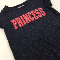 'Princess' Navy T-Shirt - Girls 4 Years