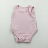 Pink Sleeveless Bodysuit - Girls 0-3 Months