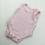 Pink Sleeveless Bodysuit - Girls 0-3 Months