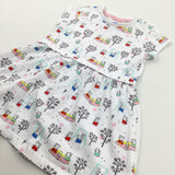 Peppa Pig & Friends White Jersey Tunic Top - Girls 2-3 Years