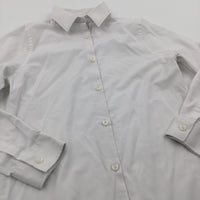 White Long Sleeve School Shirt - Boys 10-11 Years