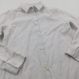 White Long Sleeve School Shirt - Boys 10-11 Years