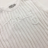White Knitted Tank Top - Girls 0-3 Months