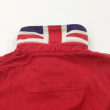 Union Jack Badge Navy & Red Rugby Style Top - Boys 5-6 Years