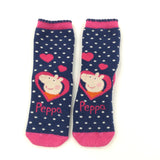 Peppa Pig Non Slip Socks - Shoe Size 2 (Approx)