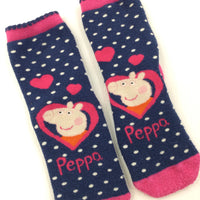 Peppa Pig Non Slip Socks - Shoe Size 2 (Approx)