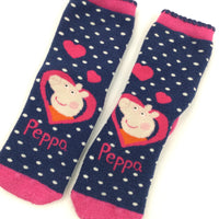 Peppa Pig Non Slip Socks - Shoe Size 2 (Approx)