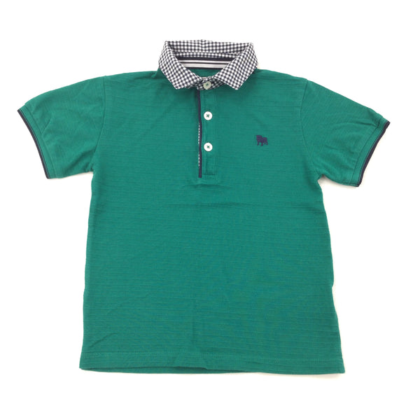 Dog Motif Jade Short Sleeve Polo Shirt - Boys 5-6 Years