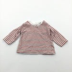 Burnt Orange & White Striped Top - Boys Newborn