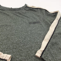 'Stay Original' Green & Cream Mottled Long Sleeve Top - Boys 6-7 Years