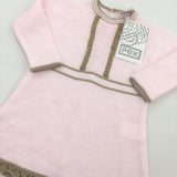 **NEW* Pink & Brown Knitted Dress - Girls 6 Months