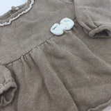 Brown Knitted Dress - Girls 3-6 Months