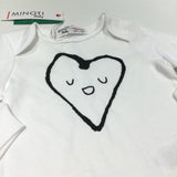 **NEW** Heart Face Black & White Long Sleeve Top - Girls 9-12 Months