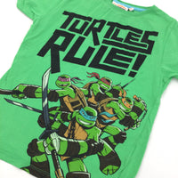 'Turtles Rule!' Green T-Shirt - Boys 6-7 Years