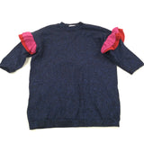 Sparkly Black, Blue, Pink & Red Knitted Dress - Girls 18-24 Months