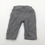 Grey Lightweight Chino Trousers with Elasticated Waistband - Boys 0-3 Months