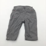 Grey Lightweight Chino Trousers with Elasticated Waistband - Boys 0-3 Months