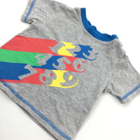 Numbers Colourful Grey & Blue T-Shirt - Boys 0-3 Months