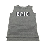 'Epic' Ribbed Grey Mottled Vest Top - Boys 5-6 Years