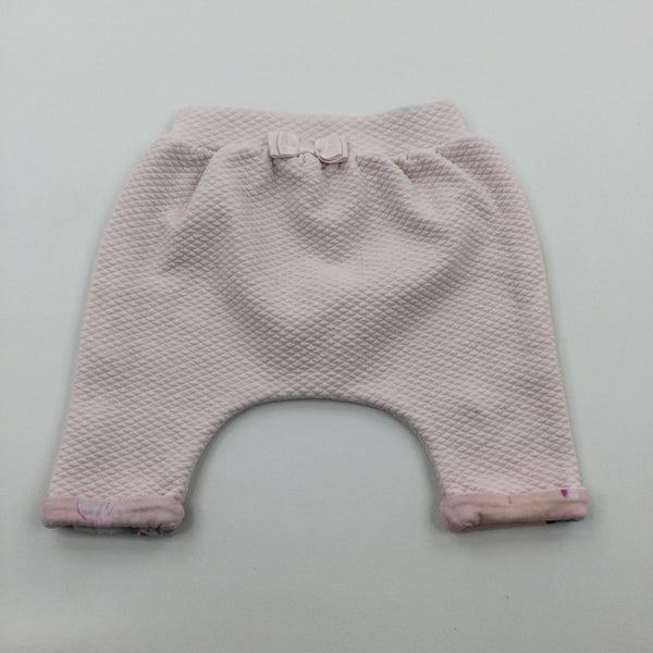 Quilted Pale Pink Jersey Trousers - Girls 0-3 Months