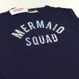**NEW** 'Mermaid Squad' Navy & Silver T-Shirt - Girls 12-18 Months