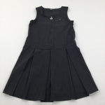 Butterflies Charcoal Grey Pinafore School Dress - Girls 12 Years