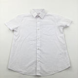White Cotton School Shirt - Boys 8-9 Years
