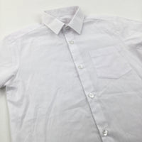 White Cotton School Shirt - Boys 8-9 Years