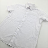 White Cotton School Shirt - Boys 8-9 Years