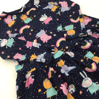 Peppa Pig Navy Long Sleeve Dress - Girls 12-18 Months