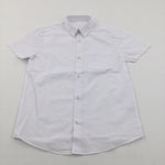 White Cotton School Shirt - Boys 8-9 Years