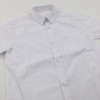 White Cotton School Shirt - Boys 8-9 Years