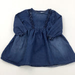 Dark Blue Lightweight Denim Dress - Girls 9-12 Months