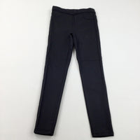 Black Leather Effect Jeggings - Girls 9 Years