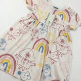 **NEW** Hey Duggee Cream Short Sleeve Dress - Girls 2-3 Years