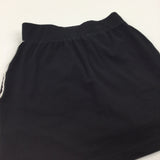 White & Black Jersey Skirt - Girls 6 Years