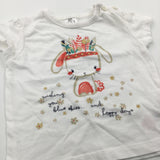 'Wishing You Blue Skies…' Rabbit with Headdress White T-Shirt - Girls 3-6 Months